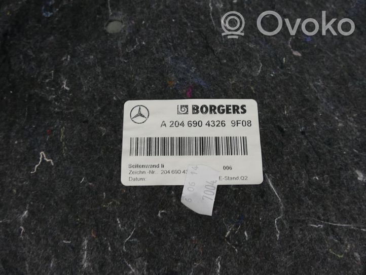 Mercedes-Benz C W204 Wykładzina bagażnika A2046801542