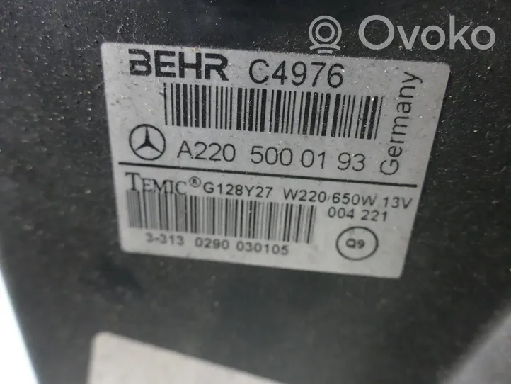 Mercedes-Benz S W220 Jäähdyttimen jäähdytinpuhallin A2205000193