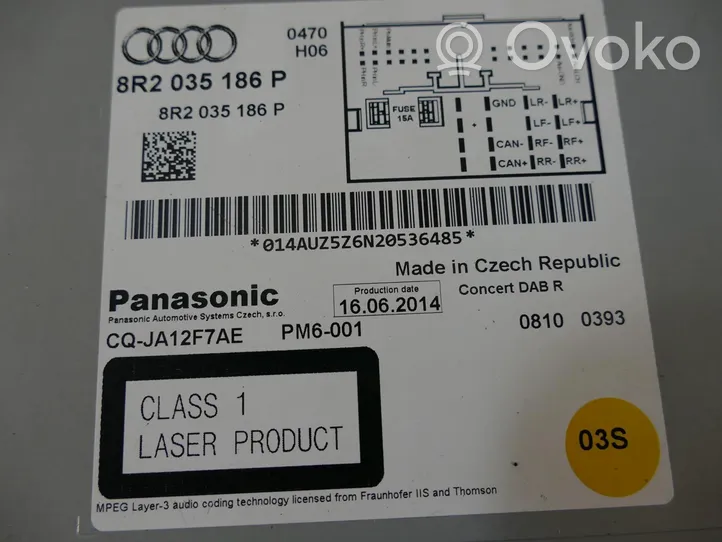 Audi A5 Sportback 8TA Radija/ CD/DVD grotuvas/ navigacija 8R2035186P