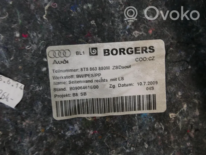 Audi A5 Sportback 8TA Boczek / Tapicerka / bagażnika 8T8863880M