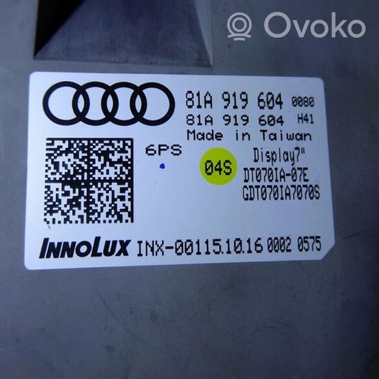 Audi Q2 - Monitor/display/piccolo schermo 81A919604
