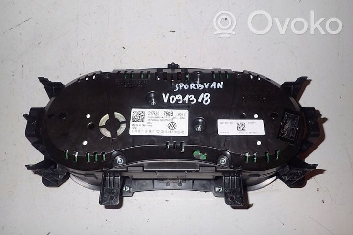 Volkswagen Golf Sportsvan Tachimetro (quadro strumenti) 517920750B