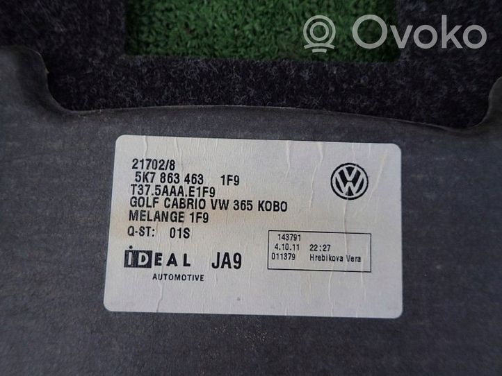 Volkswagen Golf VI Doublure de coffre arrière, tapis de sol 5K7863463