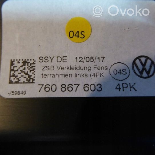 Volkswagen Touareg III Rivestimento superiore del portellone posteriore/bagagliaio 760867603