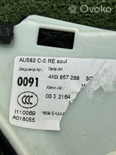 Audi A6 S6 C8 4K D-pilarin verhoilu (alaosa) 4K9867288