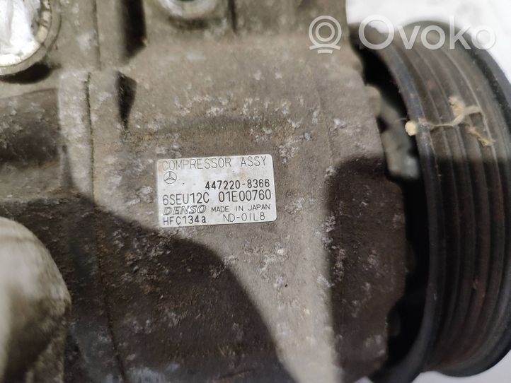 Mercedes-Benz A W168 Ilmastointilaitteen kompressorin pumppu (A/C) 4472208366