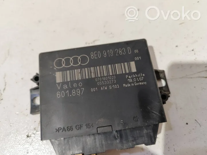 Audi A4 S4 B7 8E 8H Pysäköintitutkan (PCD) ohjainlaite/moduuli 8E0919283D