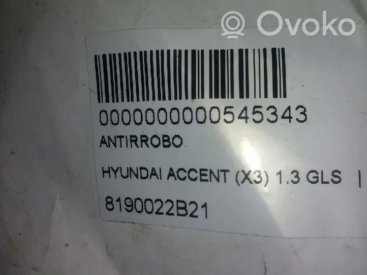 Hyundai Accent Lecteur de carte 8190022B21