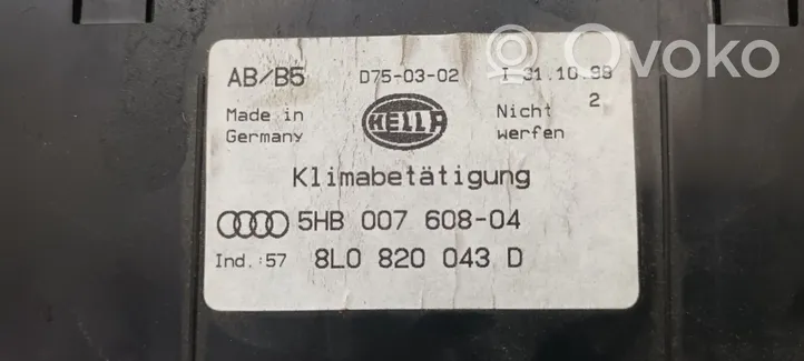 Audi A4 S4 B5 8D Ilmastoinnin ohjainlaite 8L0820043D