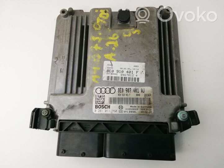 Audi A4 S4 B8 8K Centralina/modulo del motore 8E0907401AJ