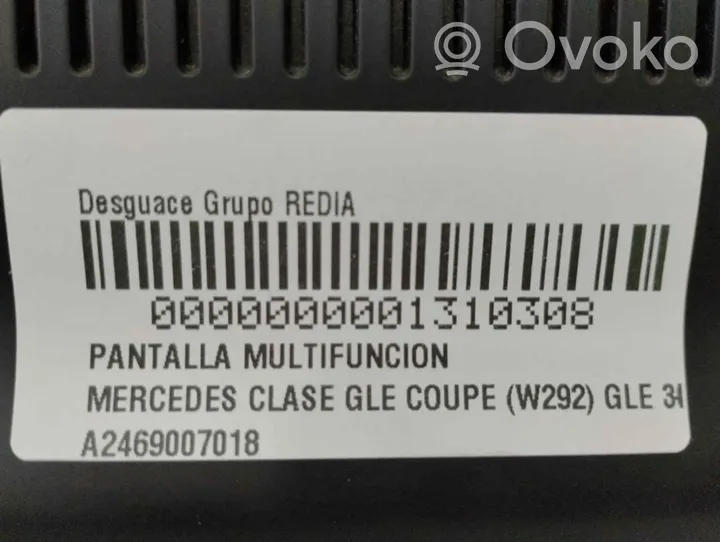 Mercedes-Benz GLE (W166 - C292) Monitor / wyświetlacz / ekran A2469007018