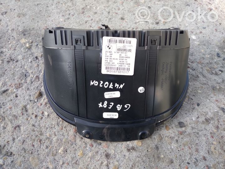 BMW 1 E81 E87 Speedometer (instrument cluster) 9187331