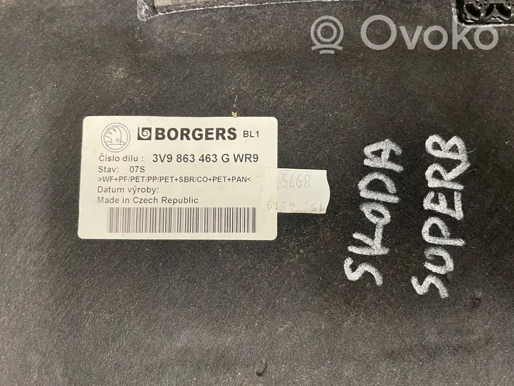 Skoda Superb B8 (3V) Wykładzina podłogowa bagażnika 3V9863463