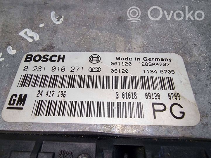 Opel Vectra B Variklio valdymo blokas 0281010271