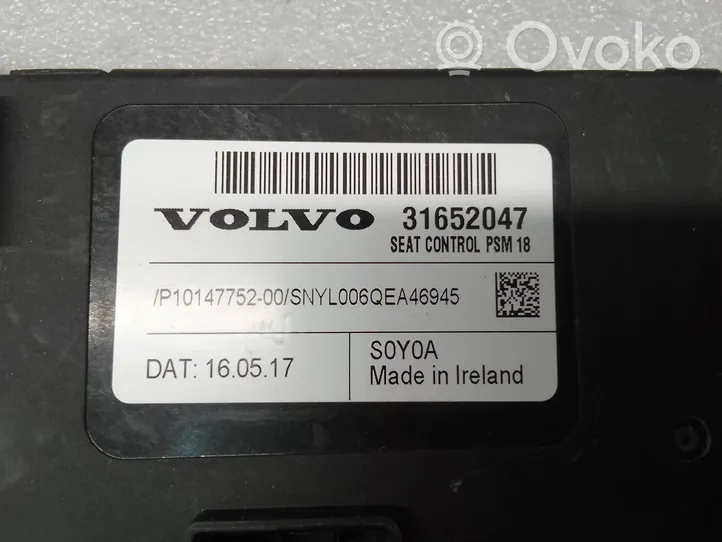 Volvo S90, V90 Istuimen säädön moduuli 31652047