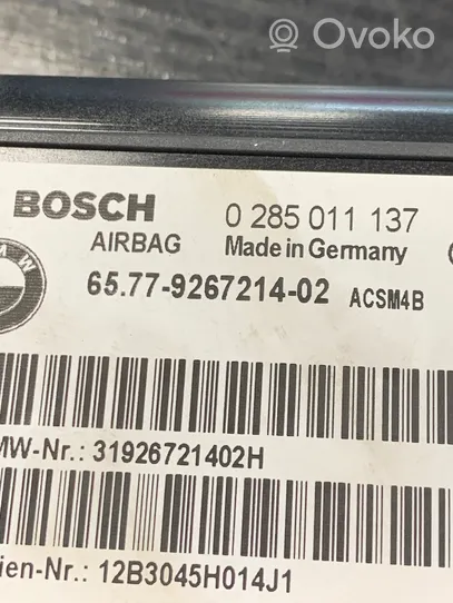 BMW 1 F20 F21 Module de contrôle airbag 9267214