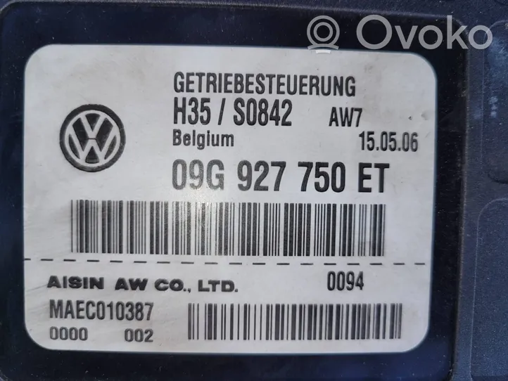 Audi A3 S3 A3 Sportback 8P Vaihdelaatikon ohjainlaite/moduuli 09G927750ET