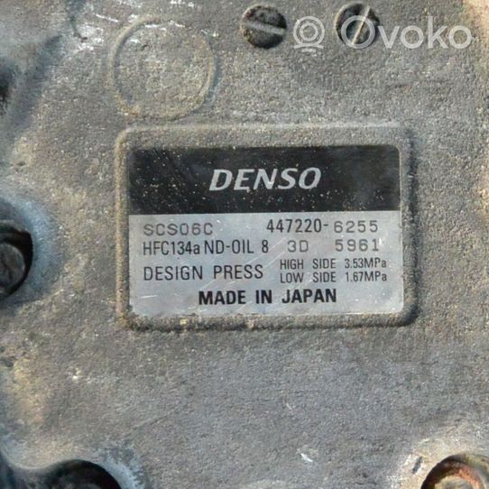 Toyota Yaris Ilmastointilaitteen kompressorin pumppu (A/C) 4472206255