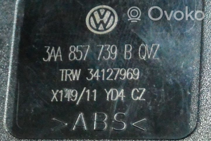 Volkswagen PASSAT B7 Fibbia della cintura di sicurezza posteriore 3AA857739B