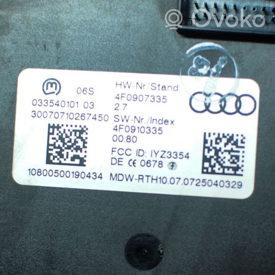 Audi A6 S6 C6 4F Avaimettoman käytön ohjainlaite/moduuli 4F0907335