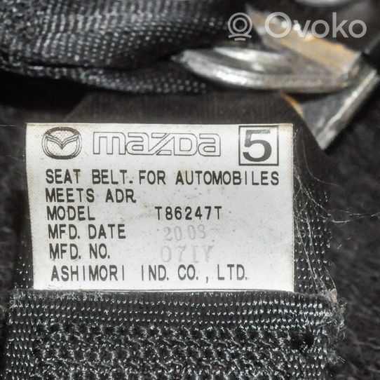 Mazda 6 Boucle de ceinture de sécurité arrière centrale T86247T