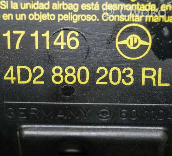 Audi A8 S8 D2 4D Airbag del passeggero 4D2880203