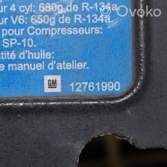 Saab 9-3 Ver2 Radiateur panneau supérieur d'admission d'air 12761990