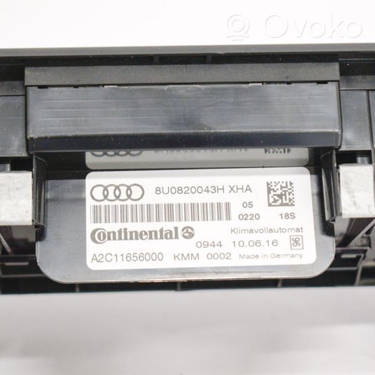Audi Q3 8U Sisätuulettimen ohjauskytkin 8U0820043H