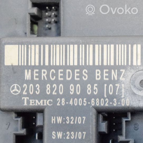 Mercedes-Benz CLC CL203 Oven ohjainlaite/moduuli A2038209085