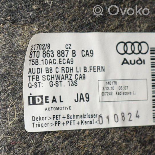 Audi A5 8T 8F Dolny panel schowka koła zapasowego 8T0863887B