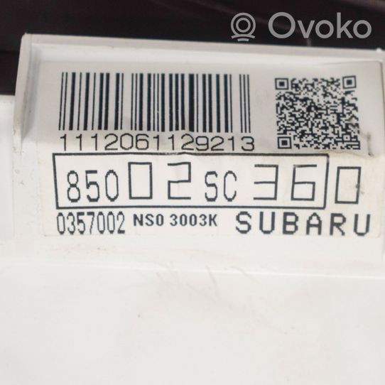 Subaru Forester SH Tachimetro (quadro strumenti) 85002SC360