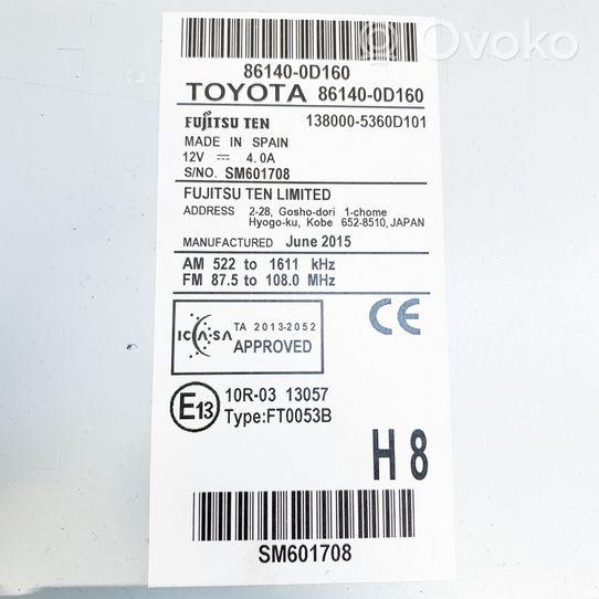 Toyota Yaris Radija/ CD/DVD grotuvas/ navigacija 1380005360D101