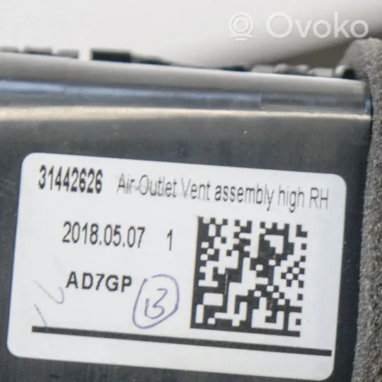 Volvo XC40 Copertura griglia di ventilazione cruscotto 31442626