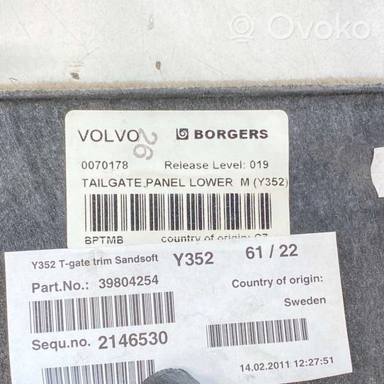 Volvo V60 Poszycie / Tapicerka tylnej klapy bagażnika 31271727