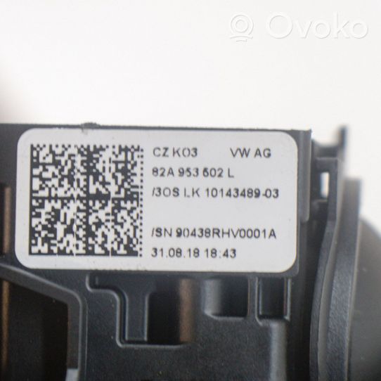 Audi A3 S3 8V Interruptor/palanca de limpiador de luz de giro 82A953502L