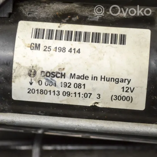 Opel Mokka X Motorino d’avviamento 20180113