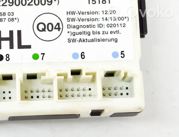 Mercedes-Benz C W205 Durvju vadības bloks A2229015803