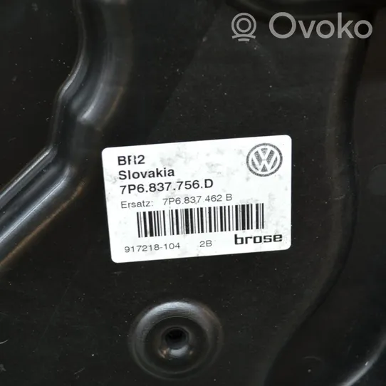 Volkswagen Touareg II Elektryczny podnośnik szyby drzwi przednich 7P6837462B