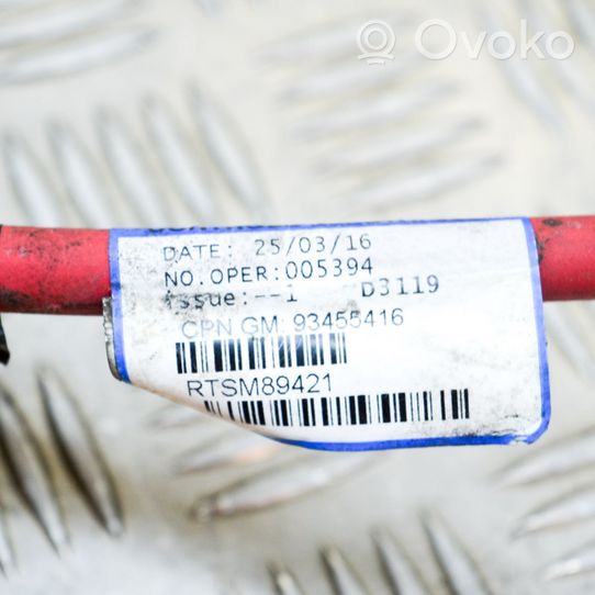 Opel Vivaro Positive cable (battery) 93455416