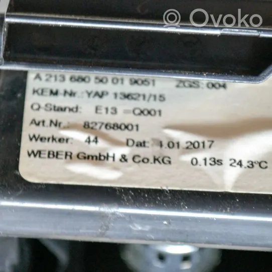 Mercedes-Benz E W213 Muu keskikonsolin (tunnelimalli) elementti A2138306200