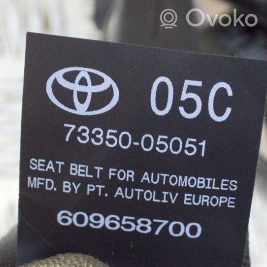 Toyota Avensis T270 Ceinture de sécurité arrière centrale (siège) 7338005020