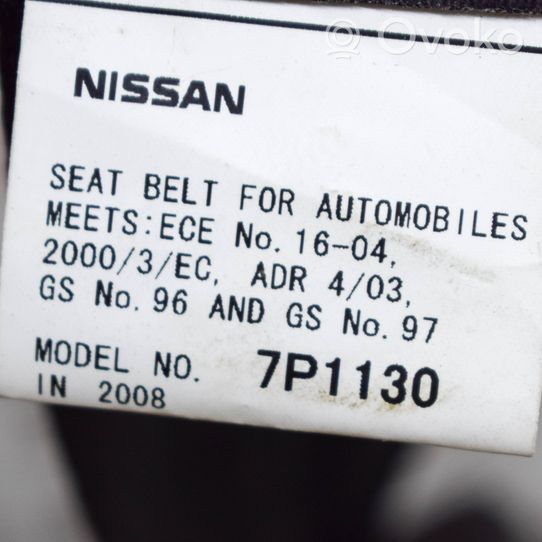 Nissan NP300 Cintura di sicurezza posteriore 7P1130
