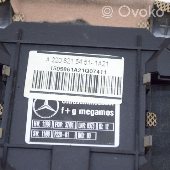 Mercedes-Benz S W220 Capteur de détection de mouvement, système d'alarme A2208215451