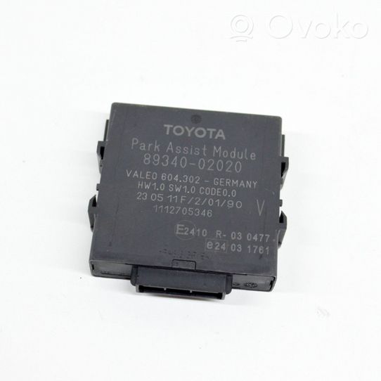 Toyota Auris 150 Pysäköintitutkan (PCD) ohjainlaite/moduuli 8934002020