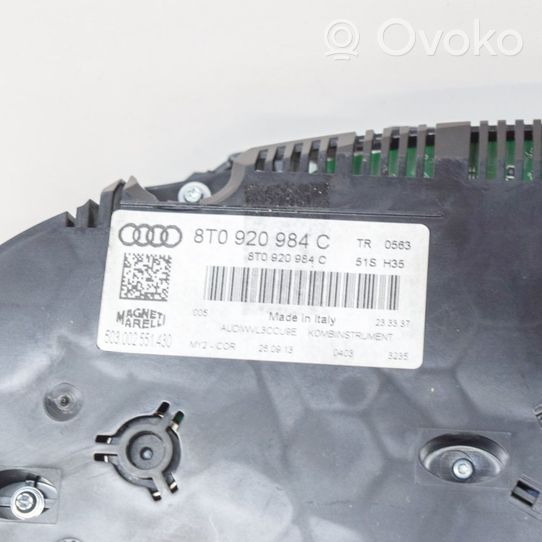 Audi A5 Sportback 8TA Compteur de vitesse tableau de bord 8T0920984C