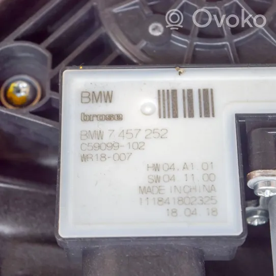 BMW X4 G02 Rear door window regulator with motor 7457252