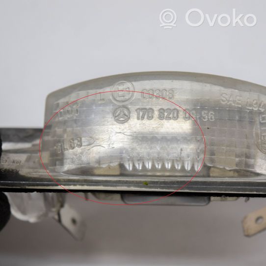 Mercedes-Benz CLK A208 C208 Lampa oświetlenia tylnej tablicy rejestracyjnej A1708200356