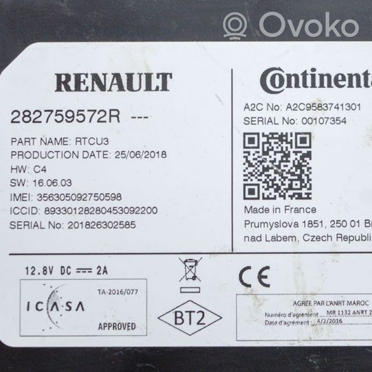 Renault Captur Moduł / Sterownik GPS 282759572R