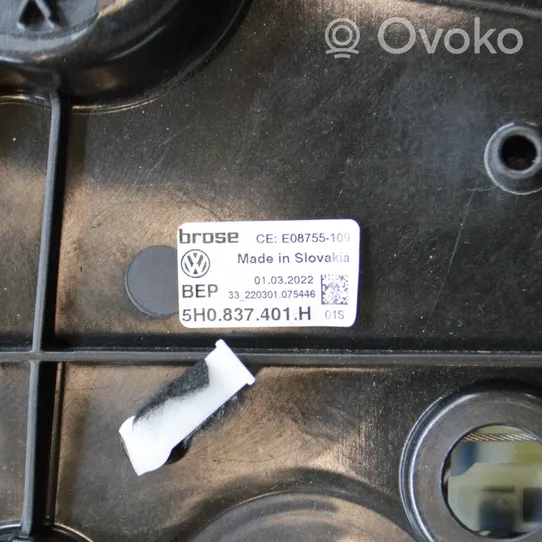 Volkswagen Golf VIII Mécanisme de lève-vitre avec moteur 5H0837401H