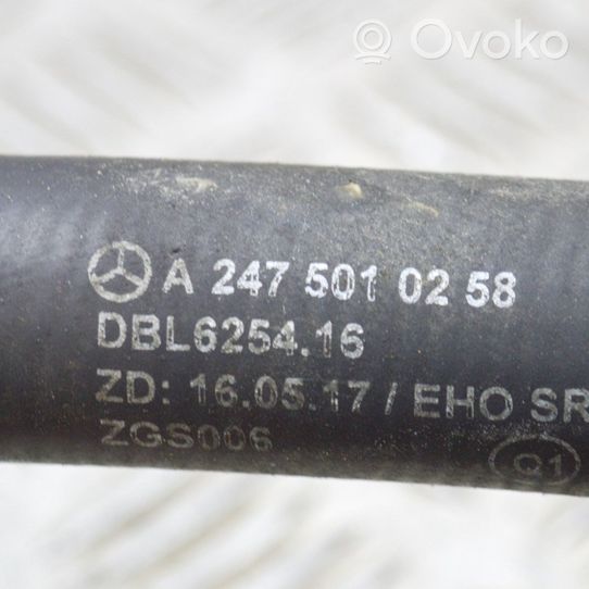 Mercedes-Benz B W247 Tuyau de liquide de refroidissement moteur A2475010258